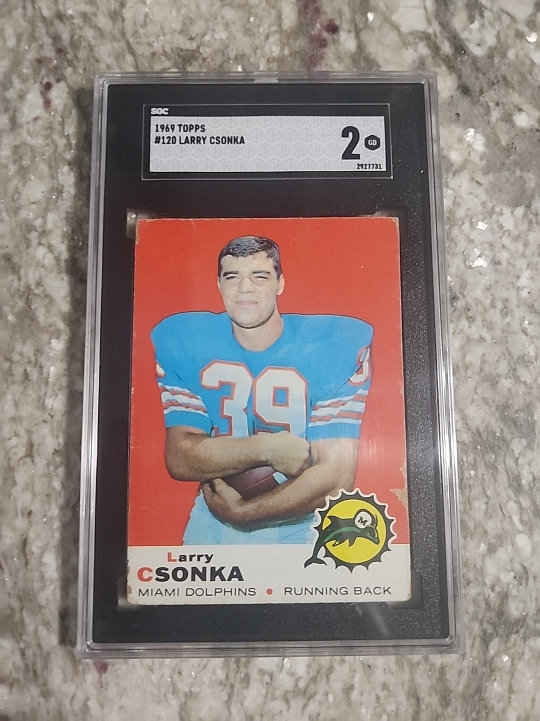 1969 Topps - Larry Csonka #120 SGC 2