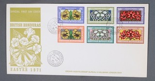 MayfairStamps British Honduras FDC 1971 Easter Flowers Combo First Day Cover aaz