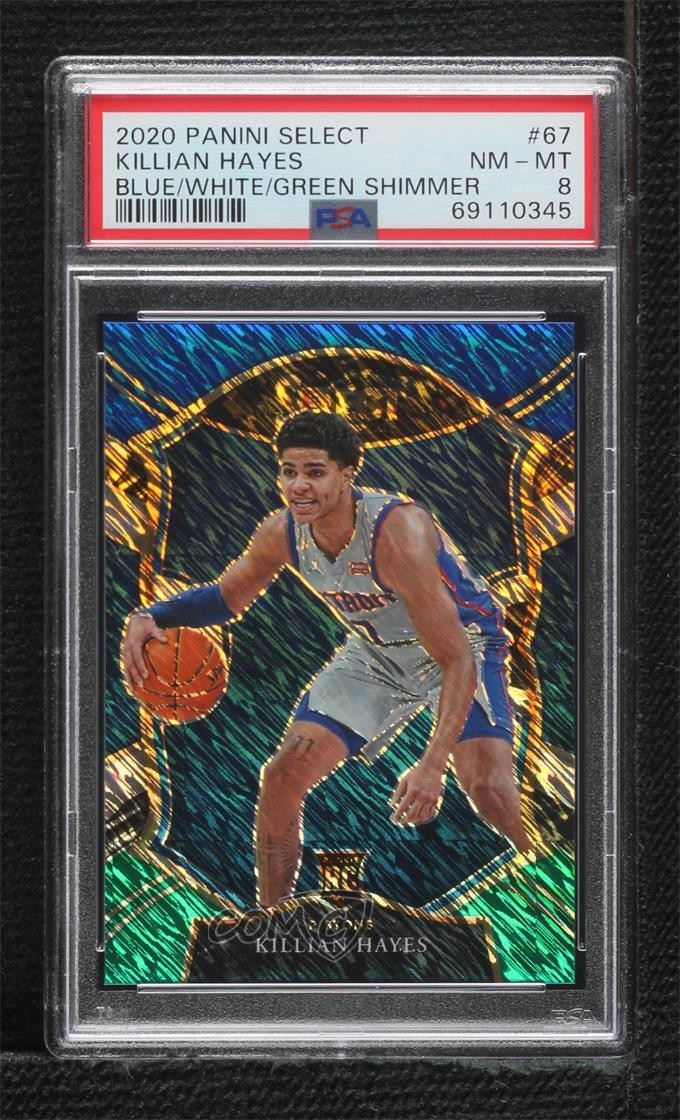 2020 Select Blue White Green Shimmer Prizm 23/49 Killian Hayes #67 Rookie RC j6a