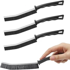 Grout Cleaning Brush with Hard Handle Stiff Angled Bristles Deep Scrub for Tile