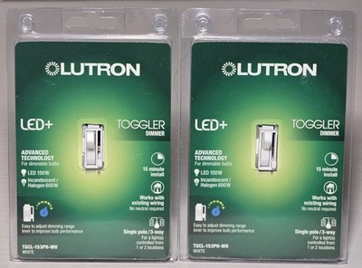 Lutron LED+ Toggler Dimmer x2 New