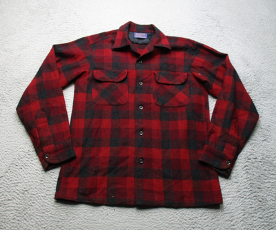 検)50s 60s VINTAGE ロカビリー PENDLETON ボードシャツ Vintage Pendleton Board Shirt Mens S Red Plaid Wool Camp Collar