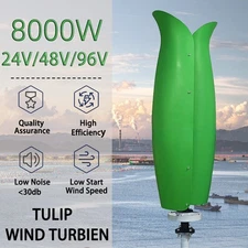 Tulip 8000W Household Vertical Axis Wind Turbine 8KW 48V 96V 220V Wind Turbine