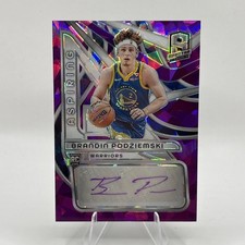2023-24 Panini Spectra Brandin Podziemski Aspiring Auto RC Purple #/35 Warriors