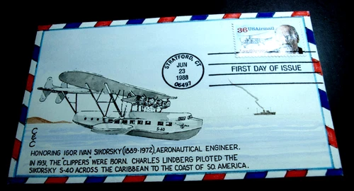 UNITED STATES HAND PAINTED FIRST DAY COVER SIGNED C & C SCOTT C119