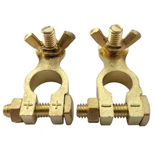 Brass Battery Terminals Connectors Clamp,  Top Post Battery Terminal for Car and