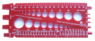 Stainlesstown Nut Bolt Thread Gauge Identifier Checker Measurement Tool Red