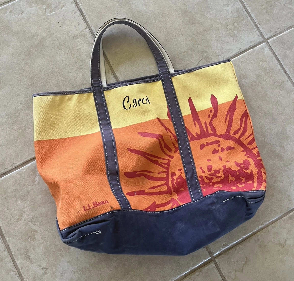 L.L. Bean Boat and Tote Bag Sun Logo Big Size