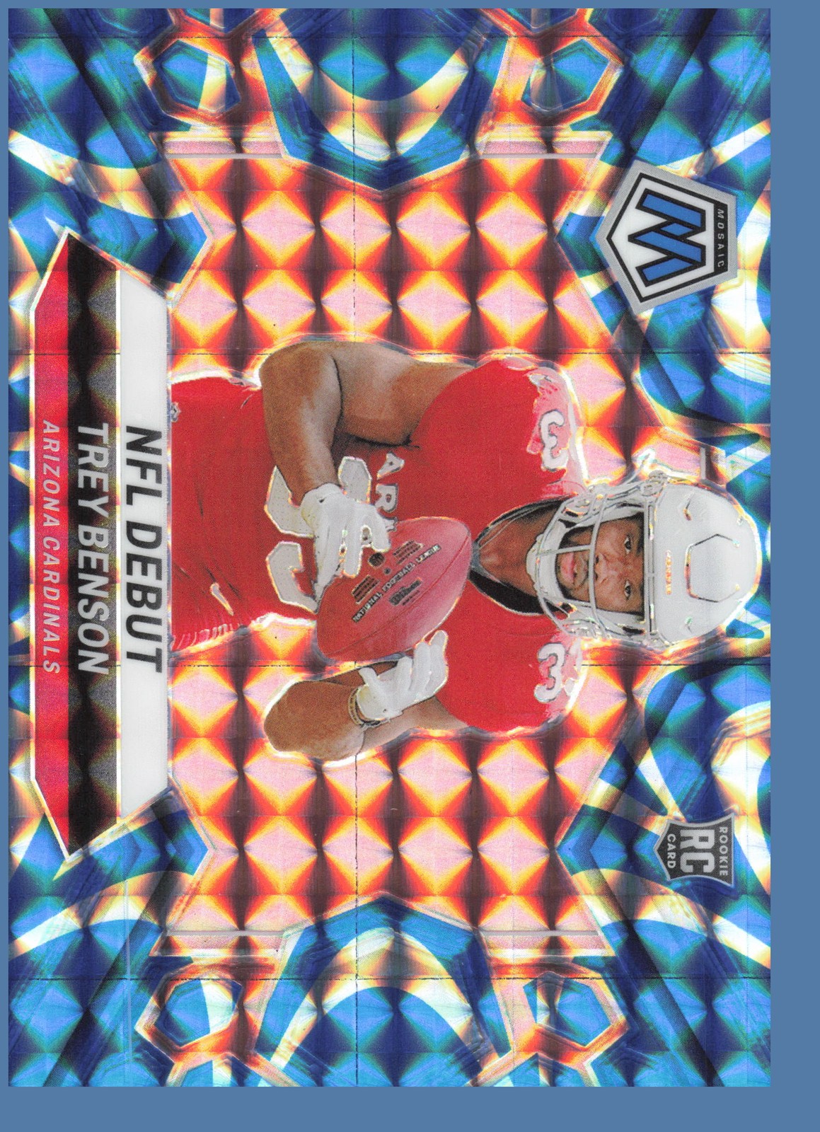 2024 Panini Mosaic #277 Trey Benson Mosaic Reactive Blue