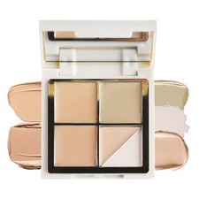 5 Colors Pot Concealer Full Coverage kit with Brush for Older Women, Under Ey...