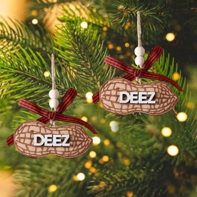 Deez Nuss Holz Ornament für Weihnachtsdeko Home Office Khaki 12x10x1