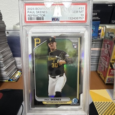 Topps 2024 Bowman Chrome Paul Skenes Pirates RC Refractor /499 #31 PSA 10