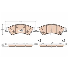 Satz Bremsbeläge Bremsklötze vorne für Ford Ranger TKE | 24408169