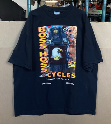 Vintage 1994 Boss Hoss Cycles T Shirt Men's 2XL USA Motorcycle Biker Graphic