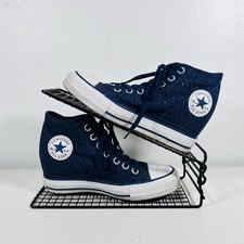 Converse Chuck Taylor All Star Lux Blue Hidden Wedge Shoes Womens UK 4, US 6