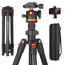 66" Tripod, Travel Tripod for with 360  Ball Head  Holder, Lightweight Compa...