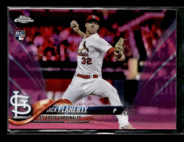 2018 Topps Chrome #4 Jack Flaherty Rookie Pink Refractor St. Louis Cardinals