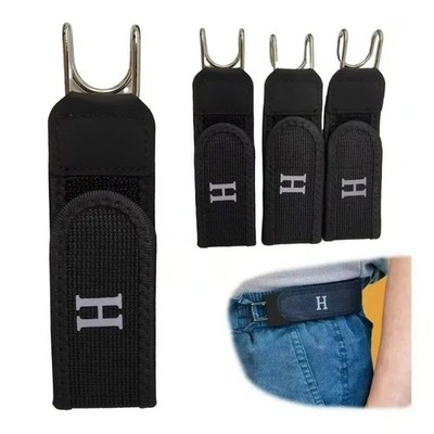 4PCS No Buckle Belt  Metal Hook Elastic Belt Buckle Free Belts for Men Women Set