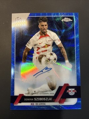 2022-23 Topps Chrome DOMINIK SZOBOSZLAI Blue Wave Auto SSP 57/75, Liverpool   