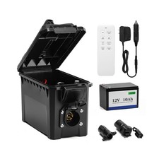Trailer Light & Electric Brake Tester with 12V 10Ah Battery, Tests 7-Spade, 6...