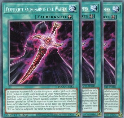 yugioh 3x Cursed Imitation Noble Weapons DOOD-EN082 1ST EDITION COMMON GERMAN