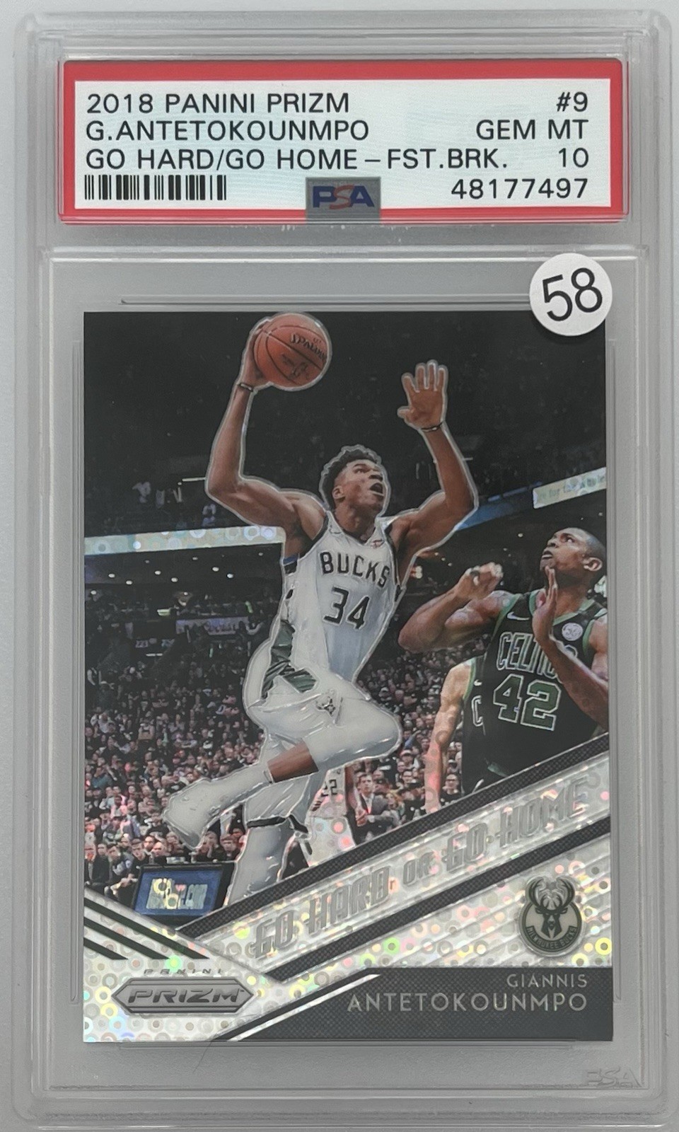 2018 Panini PANINI PRIZM GO HARD OR GO HOME GO HARD/GO HOME-FST.BRK #9 G.Antetokounmpo front