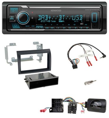 Kenwood Bluetooth Lenkrad DAB USB Autoradio für Citroen Peugeot Fiat piano schwa