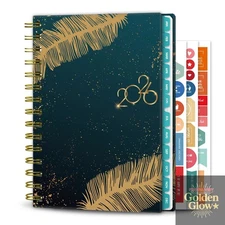 2026 Planner, Daily Weekly Monthly Planner,Green-Golden Calendar Work Agenda
