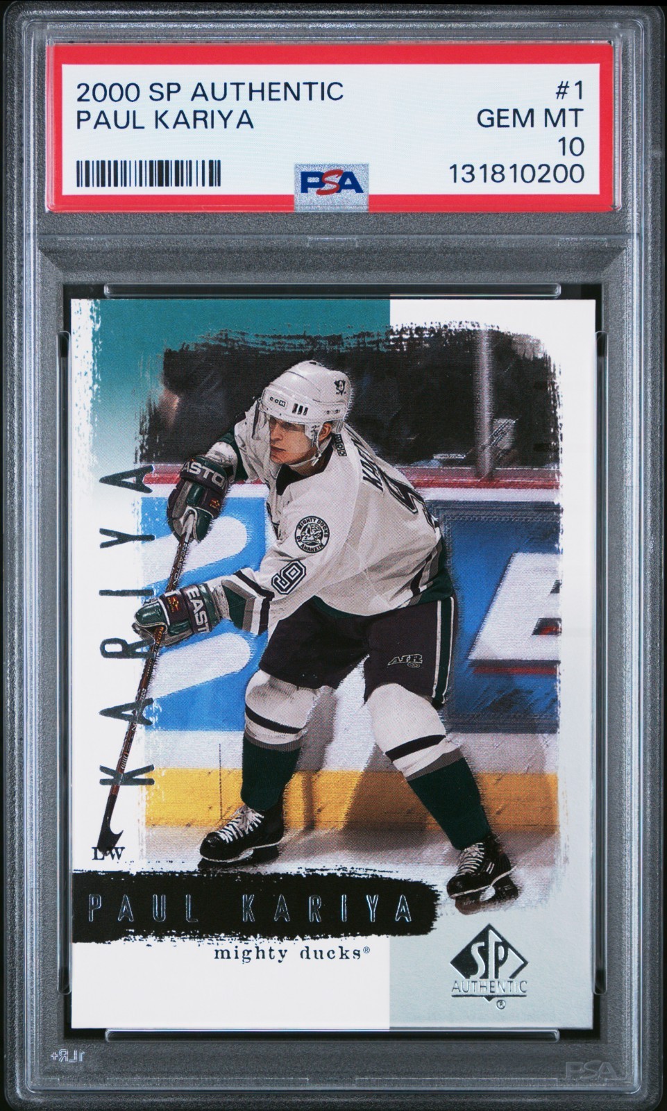 2000 Upper Deck SP Authentic Paul Kariya #1 HOF PSA 10 Low Pop