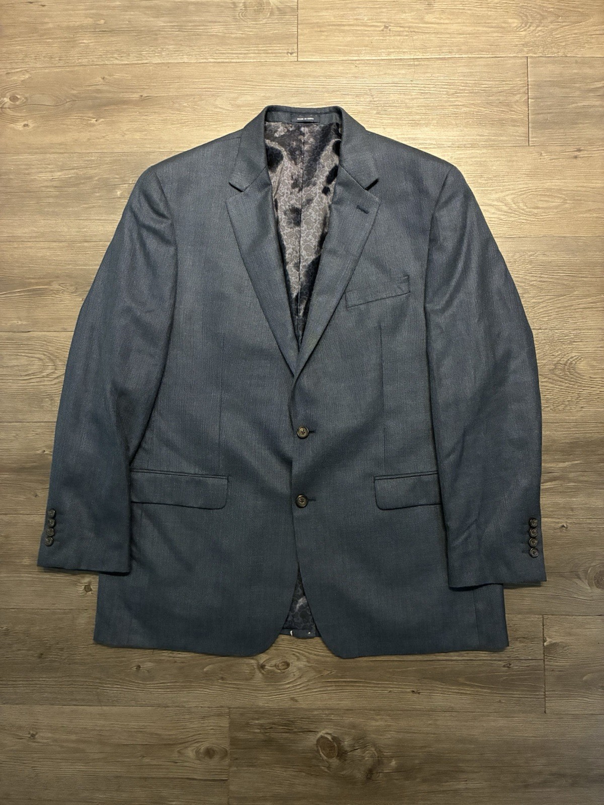 Polo Ralph Lauren Blazer Mens 46R Blue Label Dillards Sport Coat Silk Wool VTG