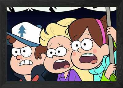 Gravity Falls Figuren gerahmtes Wandbild Poster Leinwanddruck Bild