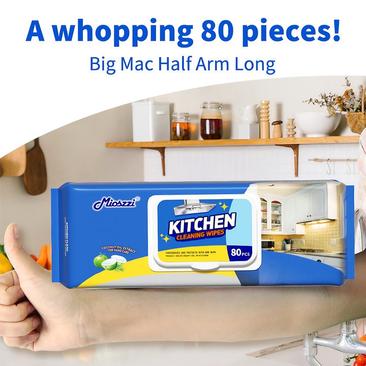 2Pk Mioszzi Grill Cleaner Wipes,Oven&BBQ Safe Degreaser in Seconds,No Residue