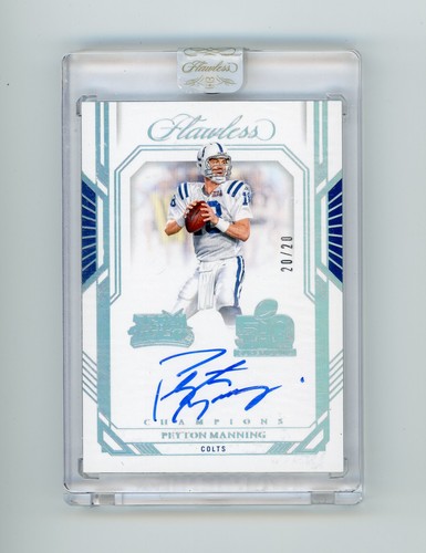 2023 Panini Flawless Peyton Manning #2X-PMG Silver Super Bowl Auto /25 Colts
