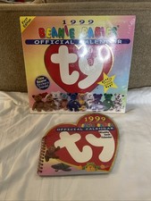New  Sealed TY Beanie Babies Official 1999 Wall  Desk Calendars