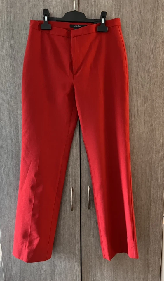 Pantalon Zara Basic Rouge – Taille S / 36 – Coupe Droite – Bon État - Photo 2/4