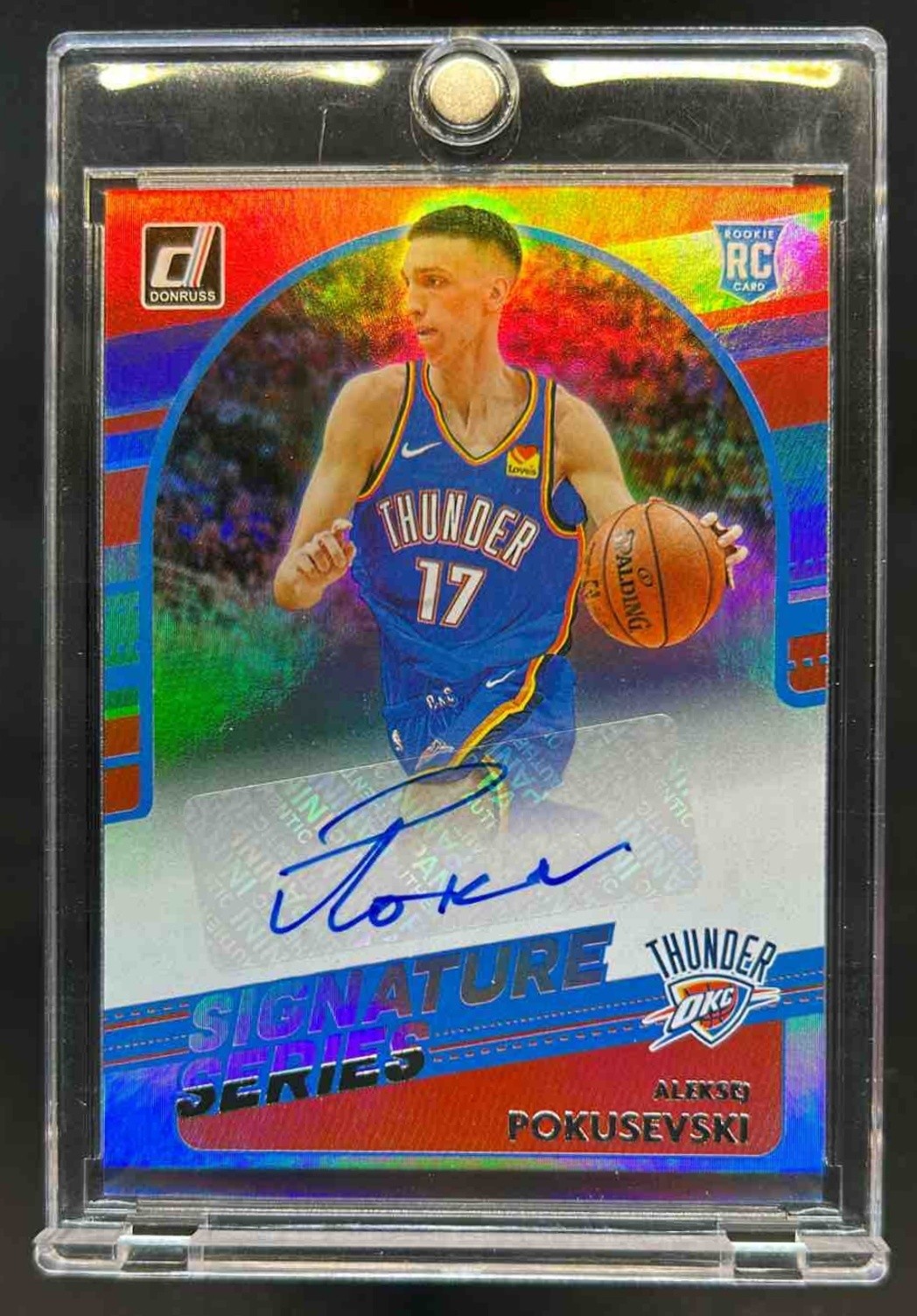 2020-21 Donruss Aleksej Pokusevski Signature Series RC Auto #SG-APK Thunder