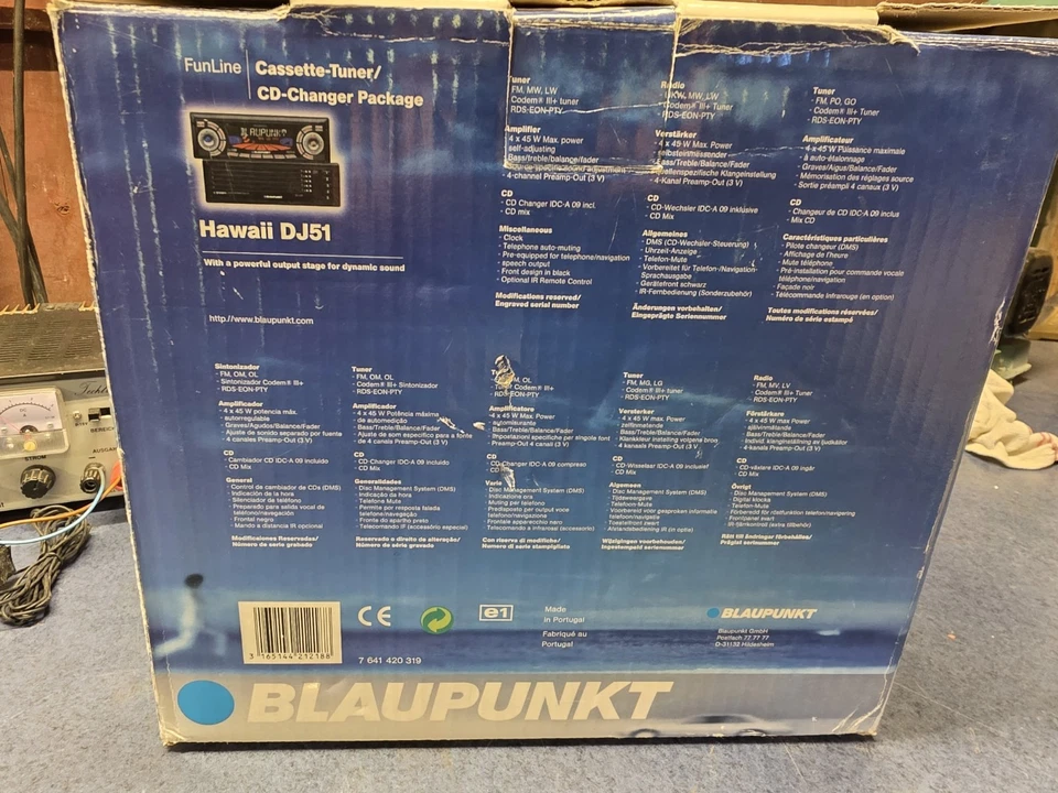 Blaupunkt DJ51 Hawaii DIN 1 High End Radio CD Wechsler Oldtimer Tuner Kassette - Bild 3 von 4