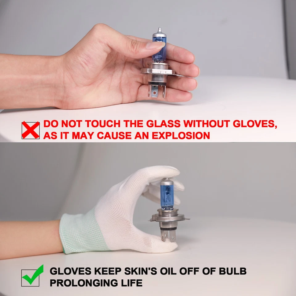 For 1990 Yugo Cabrio 7" inch Square Headlight Housing+Halogen Hi/Low Beam bulbs — 第 2/4 张图片