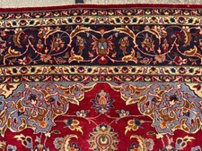 Red Blue Antique Oriental Rug 10x13 Fine Handmade Wool Colorful Clean Real 10x14