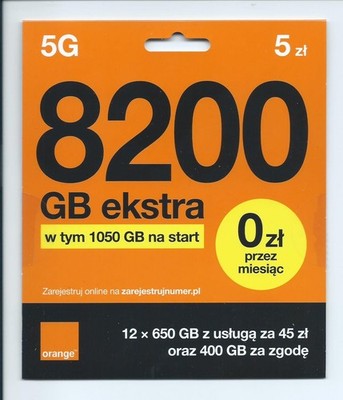 Orange Poland SIM Card   Prepaid | Lots of Internet   | EU Roaming DE  
