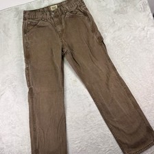C.E. Schmidt Men's Workwear Carpenter Pants 30x29.5 Hemmed Brown Canvas Utility