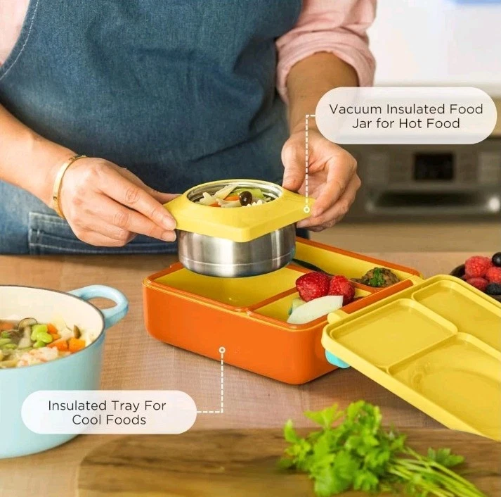 OmieBox Insulated Bento Lunch Box & Leak Proof Vacuum Food Jar Sunshine  - Image 3 of 4
