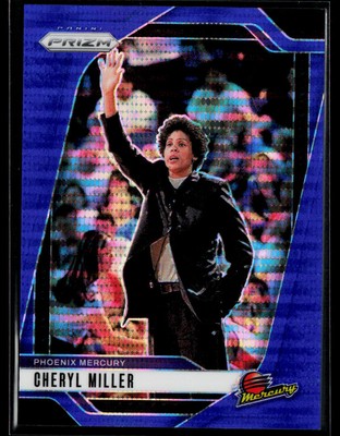 2024 Panini Prizm WNBA #59 Cheryl Ford Blue Pulsar Prizms Hands on knees #/199