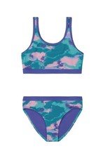 Under Armour 2 pcs Girls Swimsuit Bikini Camo Radial Turquoise Sz 6 NWT