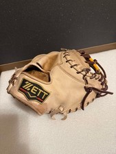ZETT Prostatus Hard Leather Catcher Mitt Mori Model Made in Japan Baseball Glov