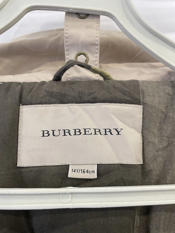 AS# Burberry Children Boys 14Y 164cm Beige Belted Parka Jacket Trench Style - Image 3 of 4