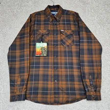Dixxon Flannel mens LT Large Tall "The Boroughs" Brown Gray NEW
