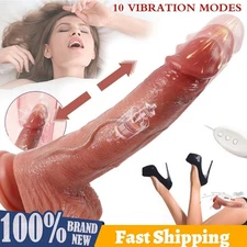 Thrusting Anal Butt Plug Dildo Vibrator Prostate Massager Sex Toys for Men Women