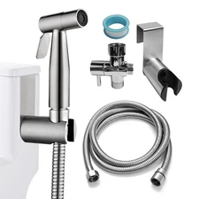 Ikaufen Handheld Bidet Sprayer for Toilet Adjustable Water Pressure Control B...