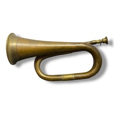 VINTAGE BRASS  COPPER BRITISH MILITARY BUGLE